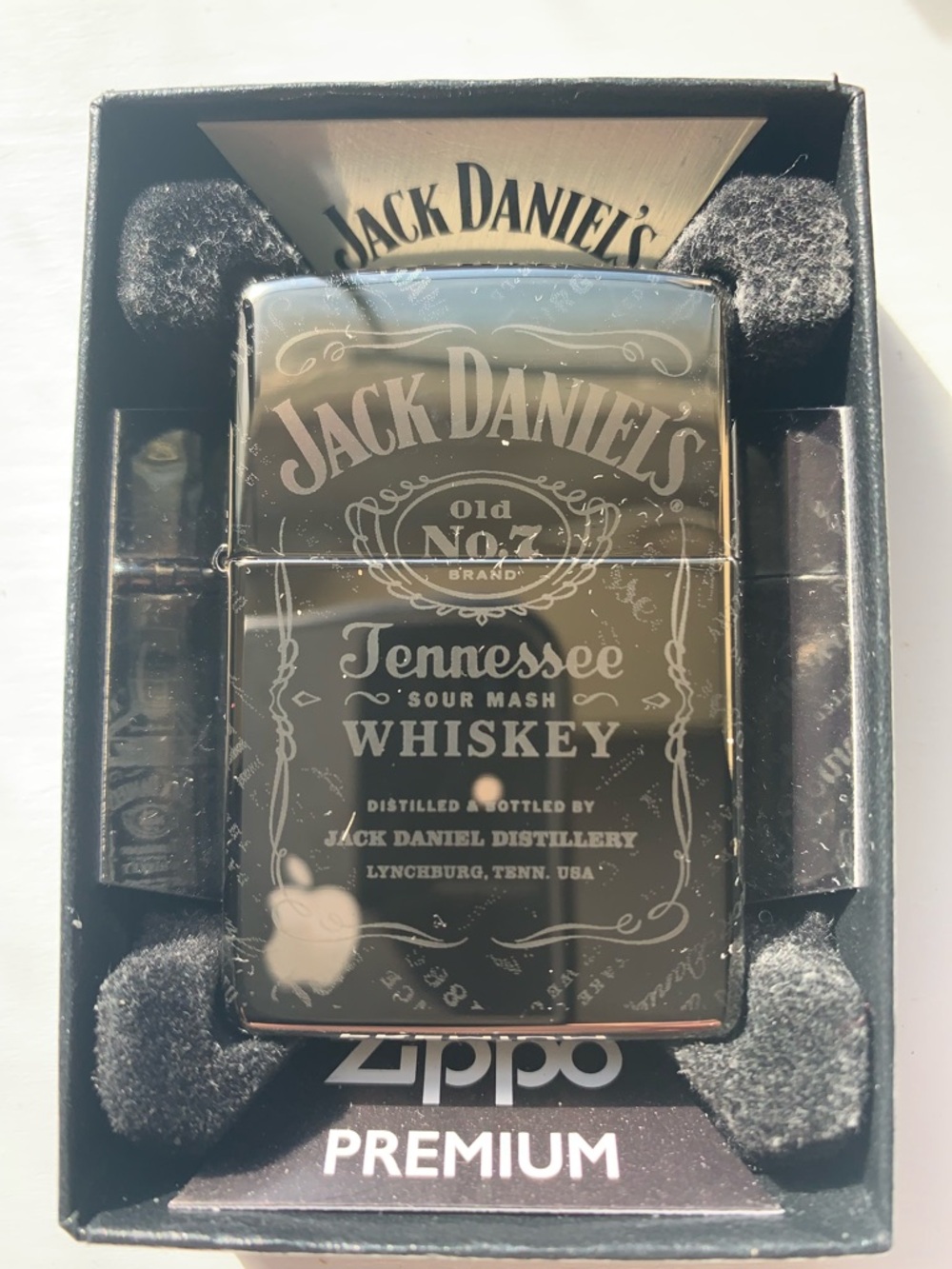 New ZIPPO 540 Black Ice Premium “Jack Daniel’s Label”
